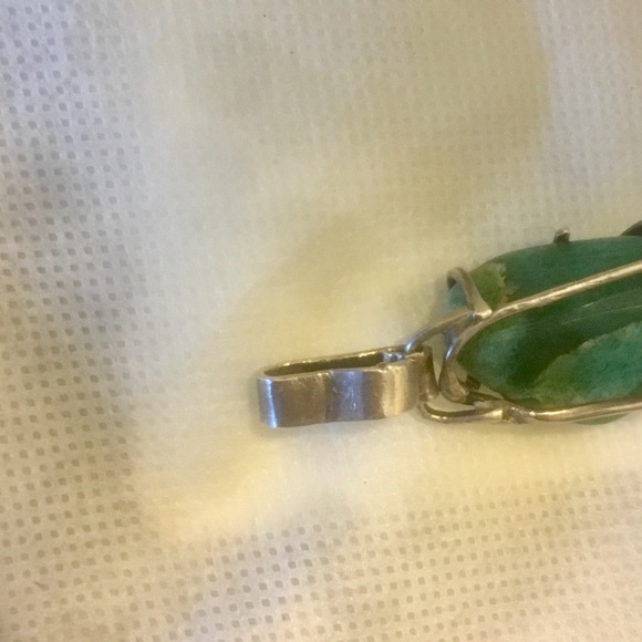 Jade Wire Wrapped Artisan Metalwork Deco Bracelet - Picture 7 of 7